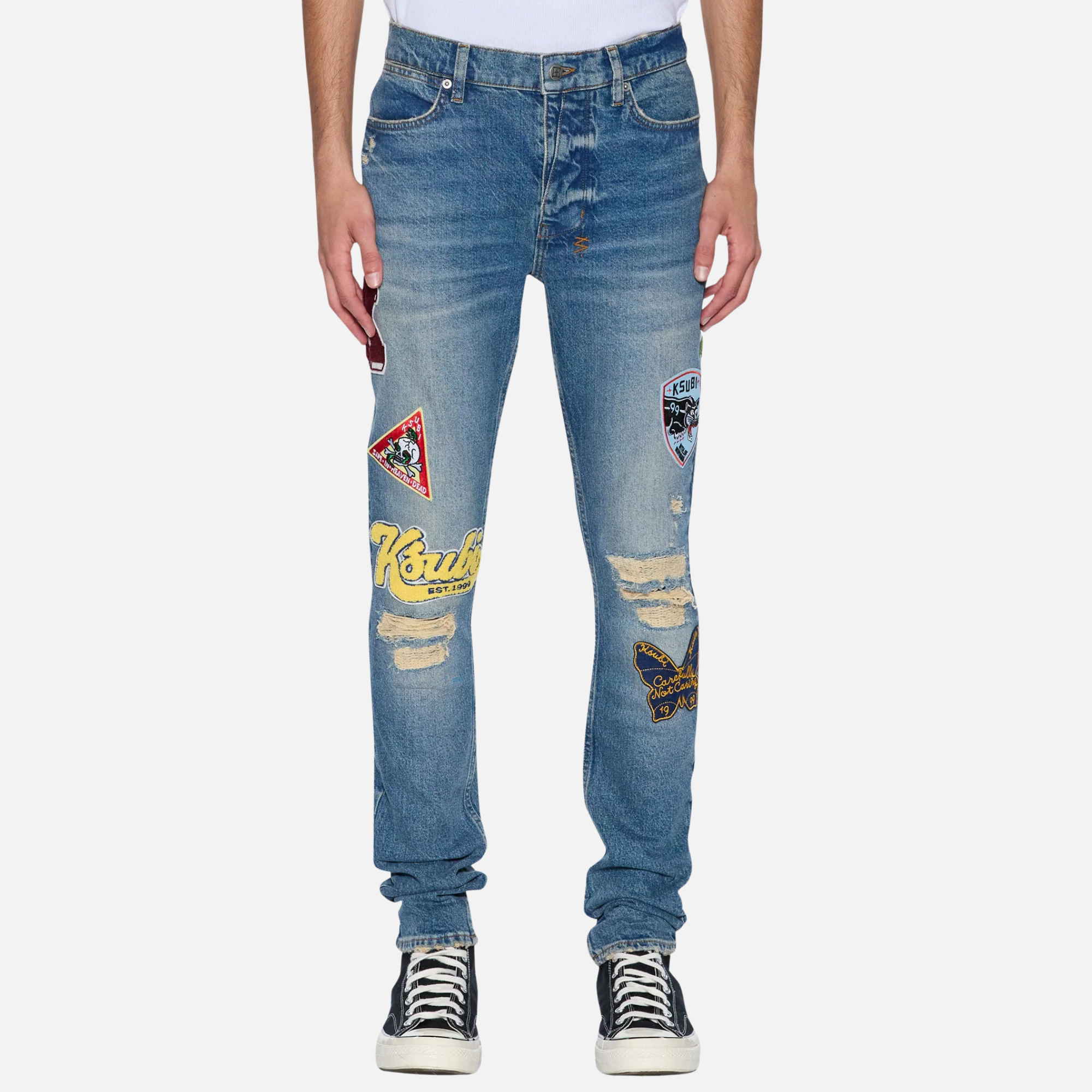 Ksubi Van Winkle Rodeo Patched Jeans
