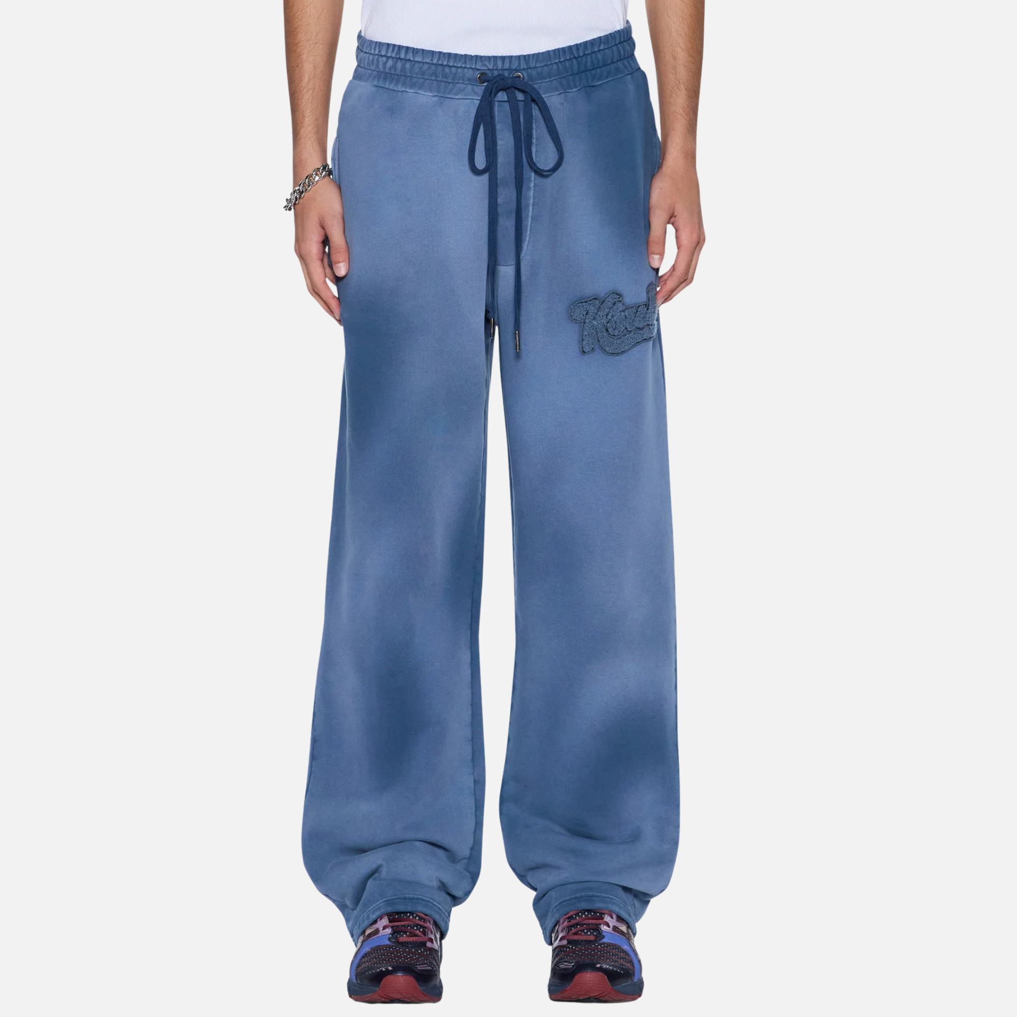Ksubi Dark Blue Ace Synthesis Ink Fade Trak Pants