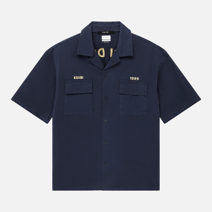 Ksubi Mekanik Boiler Ink Blue Shirt