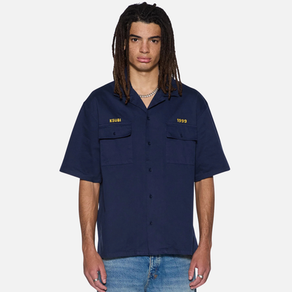 Ksubi Mekanik Boiler Ink Blue Shirt