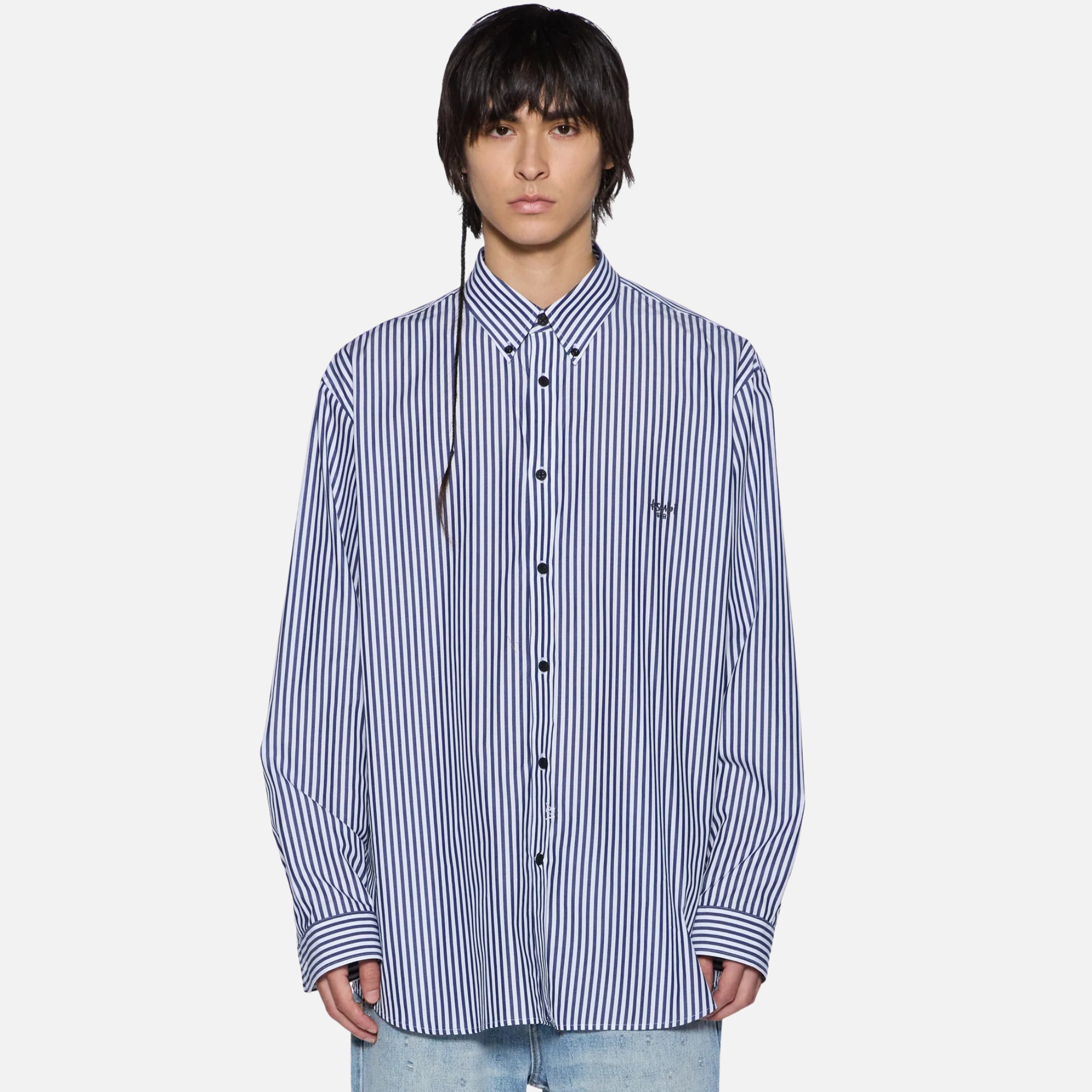 Ksubi Ksignature White Stripe Button-Down Shirt