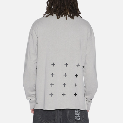 Ksubi Dust Grey All Day Biggie Long Sleeve T-Shirt