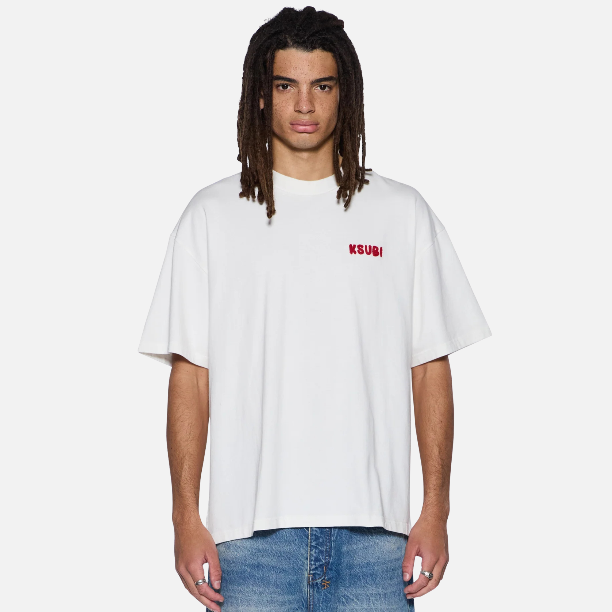 Ksubi Vintage White Mekanik Ekcess SS T-Shirt