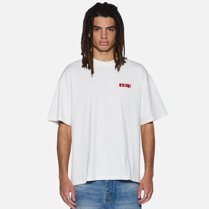 Ksubi Vintage White Mekanik Ekcess SS T-Shirt