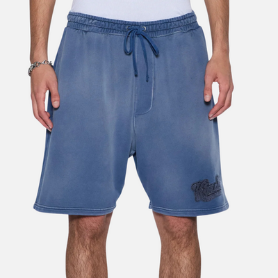 Ksubi Dark Blue Ink Fade Ace Track Shorts