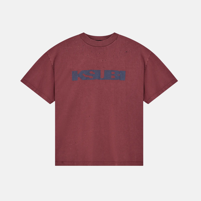 Ksubi Blasted Ekcess Maroon T-Shirt