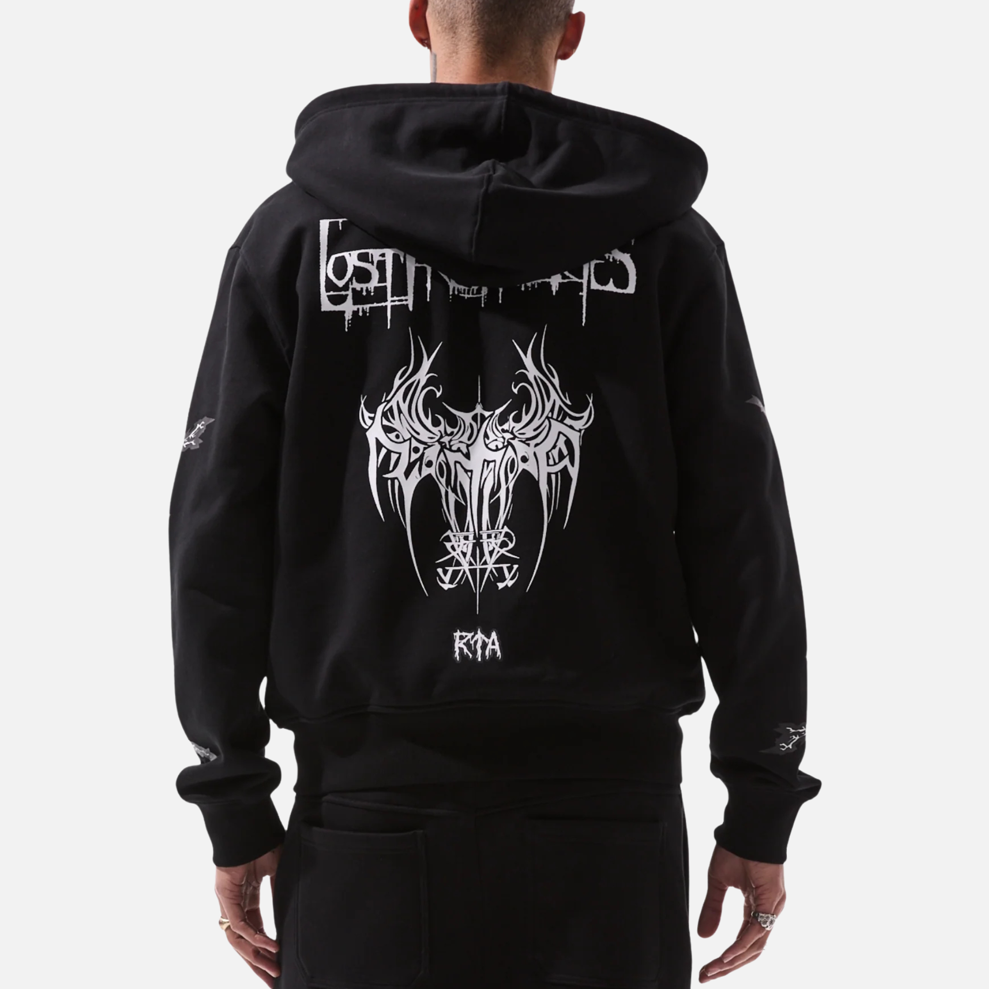 RTA Brand Floyd Black Metal Road to Awe Full-Zip Hoodie – Puffer Reds