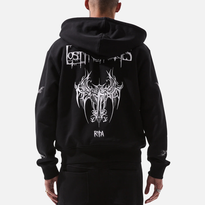 RTA Brand Floyd Black Metal Road to Awe Full-Zip Hoodie – Puffer Reds