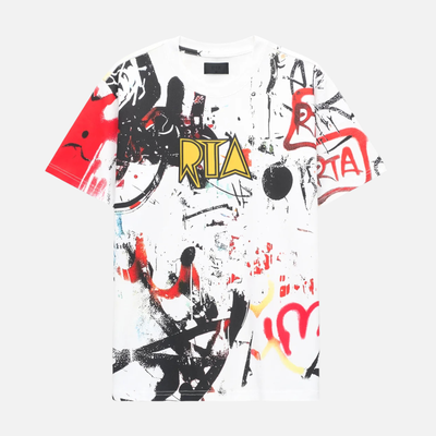 RTA Brand Liam White Graffiti T-Shirt
