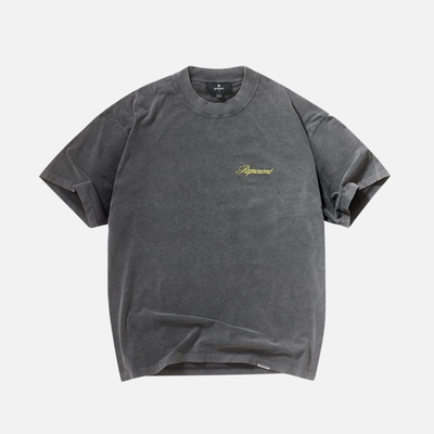 Represent Vintage Grey Script Logo T-Shirt