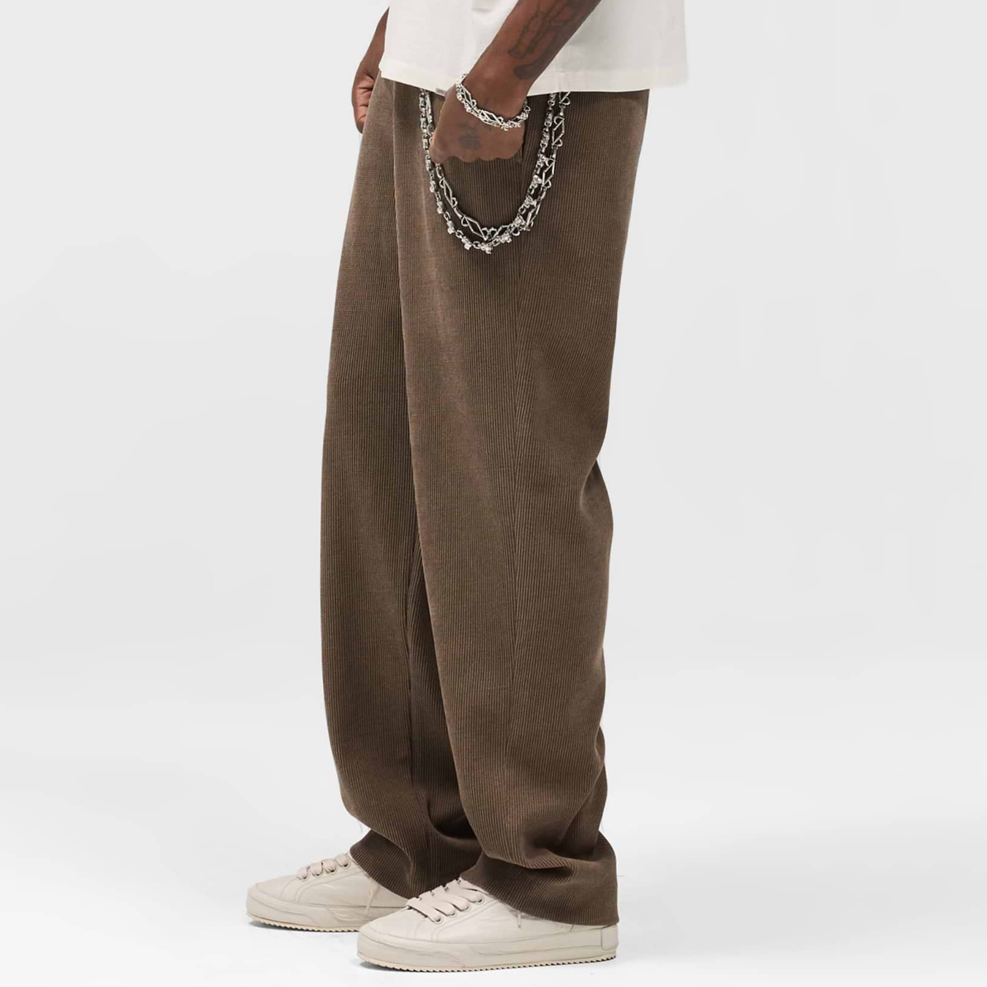 Represent Clove Ribbed Hybrid Pants