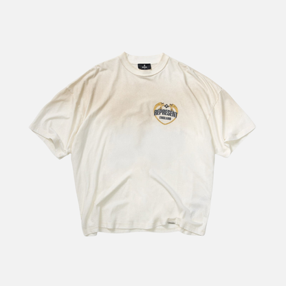 Represent Washed Ecru Angel Border T-Shirt