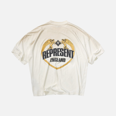 Represent Washed Ecru Angel Border T-Shirt