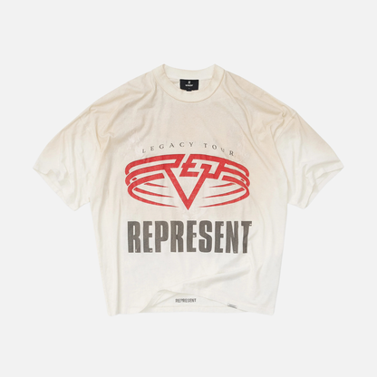 Represent Wahed Ecru Living Legend Legacy Reversible T-Shirt