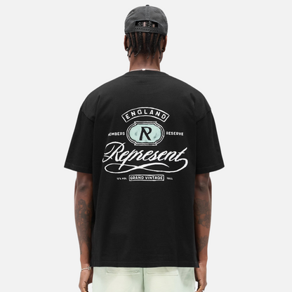 Represent Grand Vintage Hand Drawn Black T-Shirt