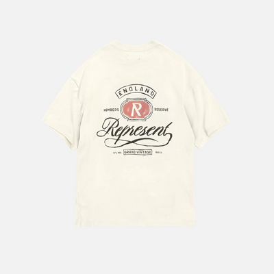 Represent Grand Vintage Hand Drawn Aged White T-Shirt