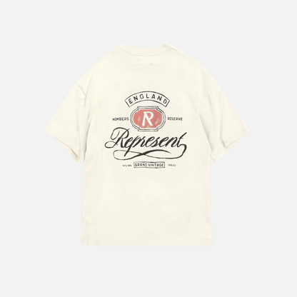 Represent Grand Vintage Hand Drawn Aged White T-Shirt