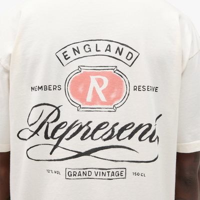 Represent Grand Vintage Hand Drawn Aged White T-Shirt