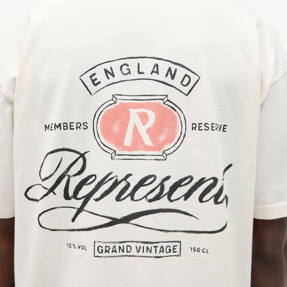 Represent Grand Vintage Hand Drawn Aged White T-Shirt