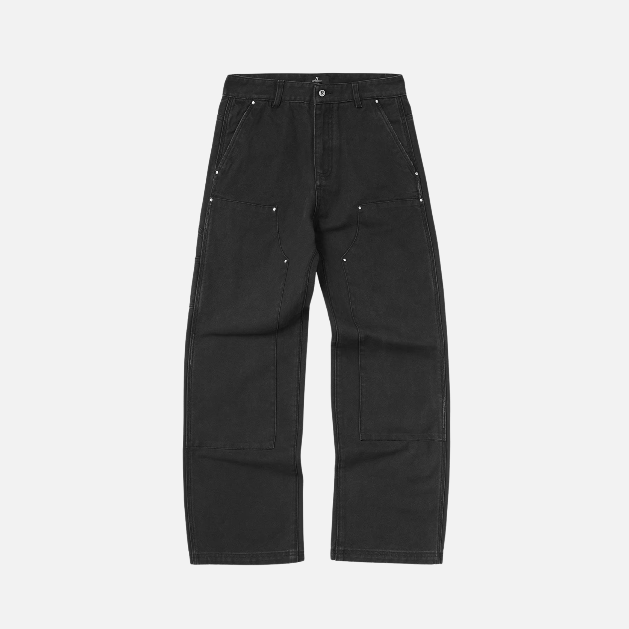 Represent Heaton Workwear Washed Black Pants