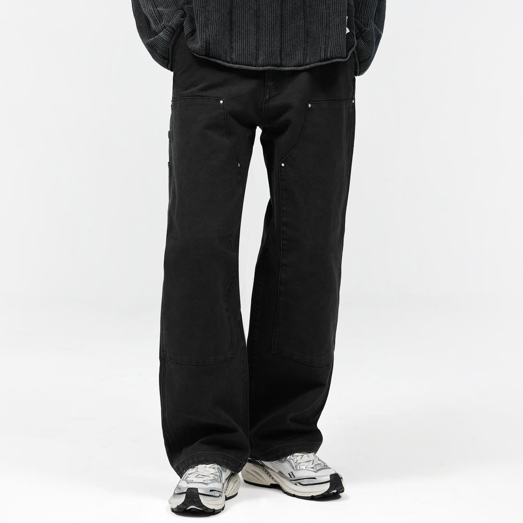 Represent Heaton Workwear Washed Black Pants