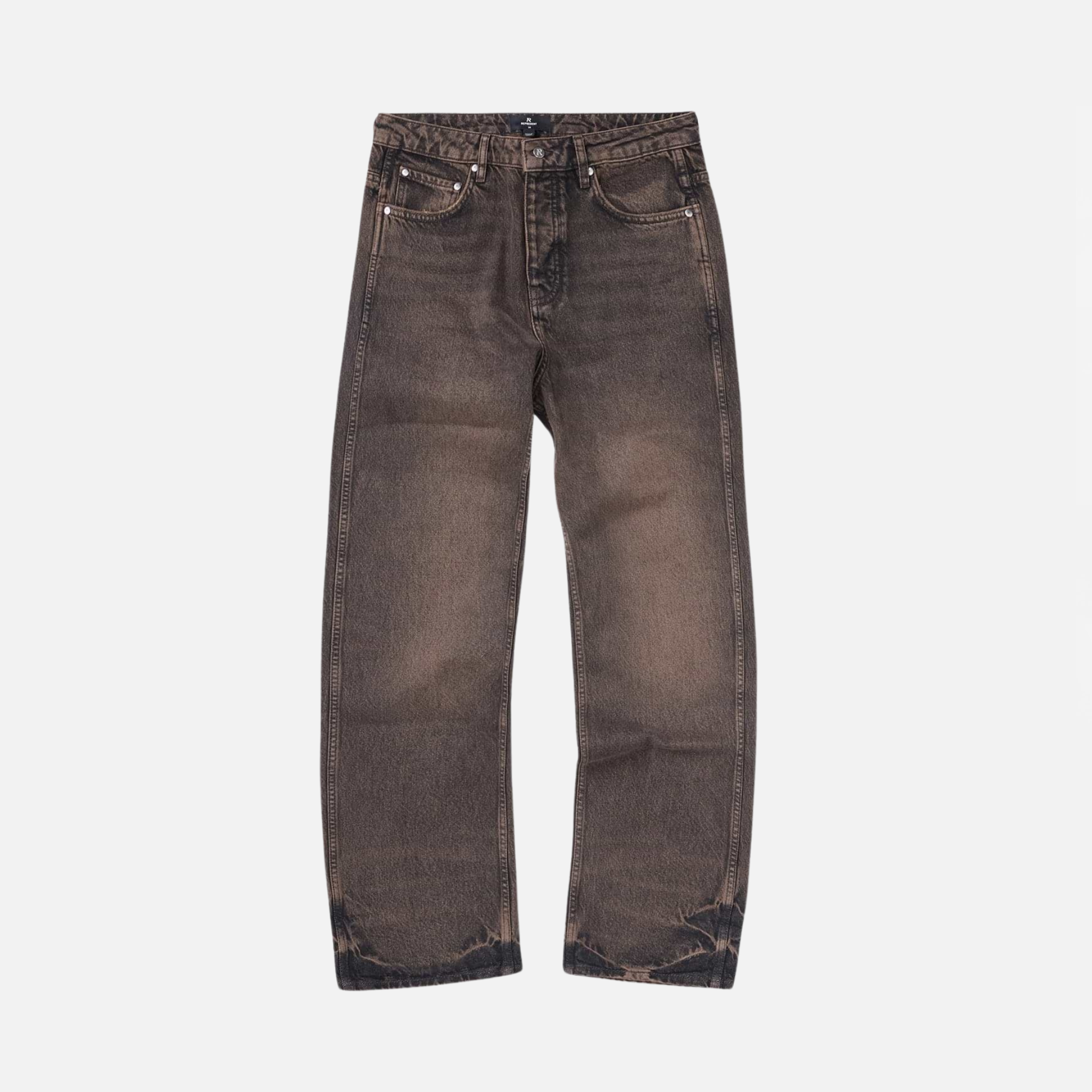 Represent R2 Straight Leg Bark Denim Jeans