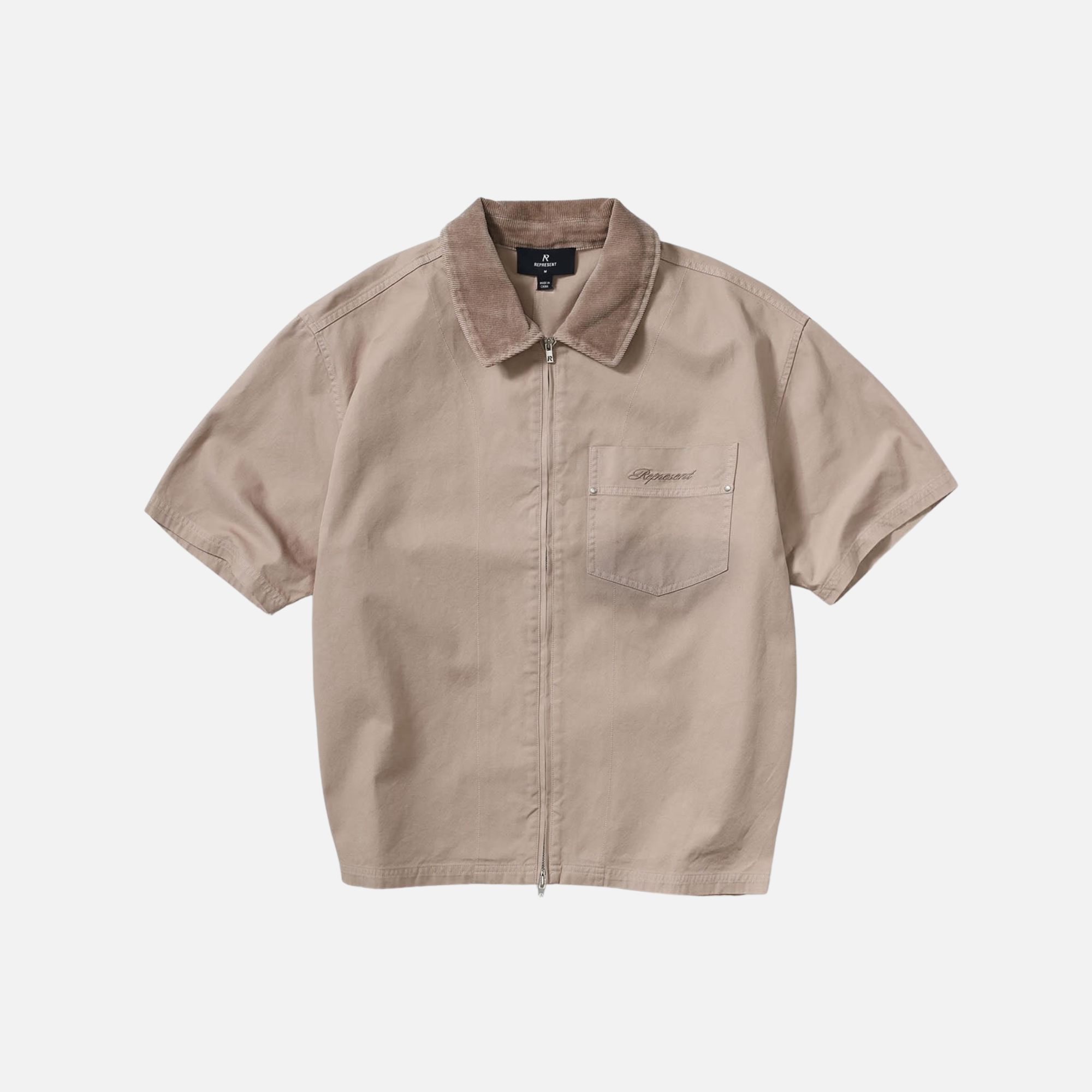 Represent Khaki Ramona Zipped Shirt