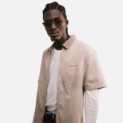 Represent Khaki Ramona Zipped Shirt