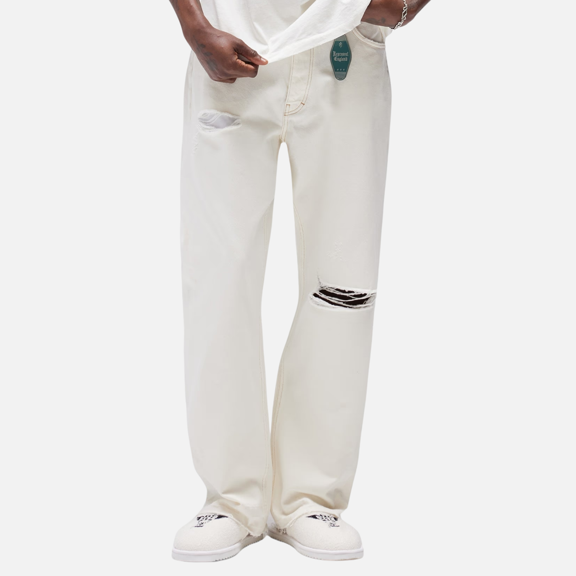 Represent Vintage White Heaton Jeans