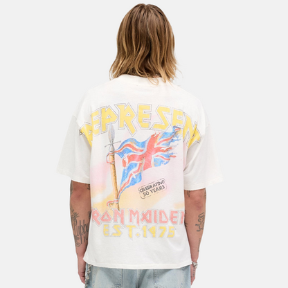 Represent x Iron Maiden Steed White T-Shirt