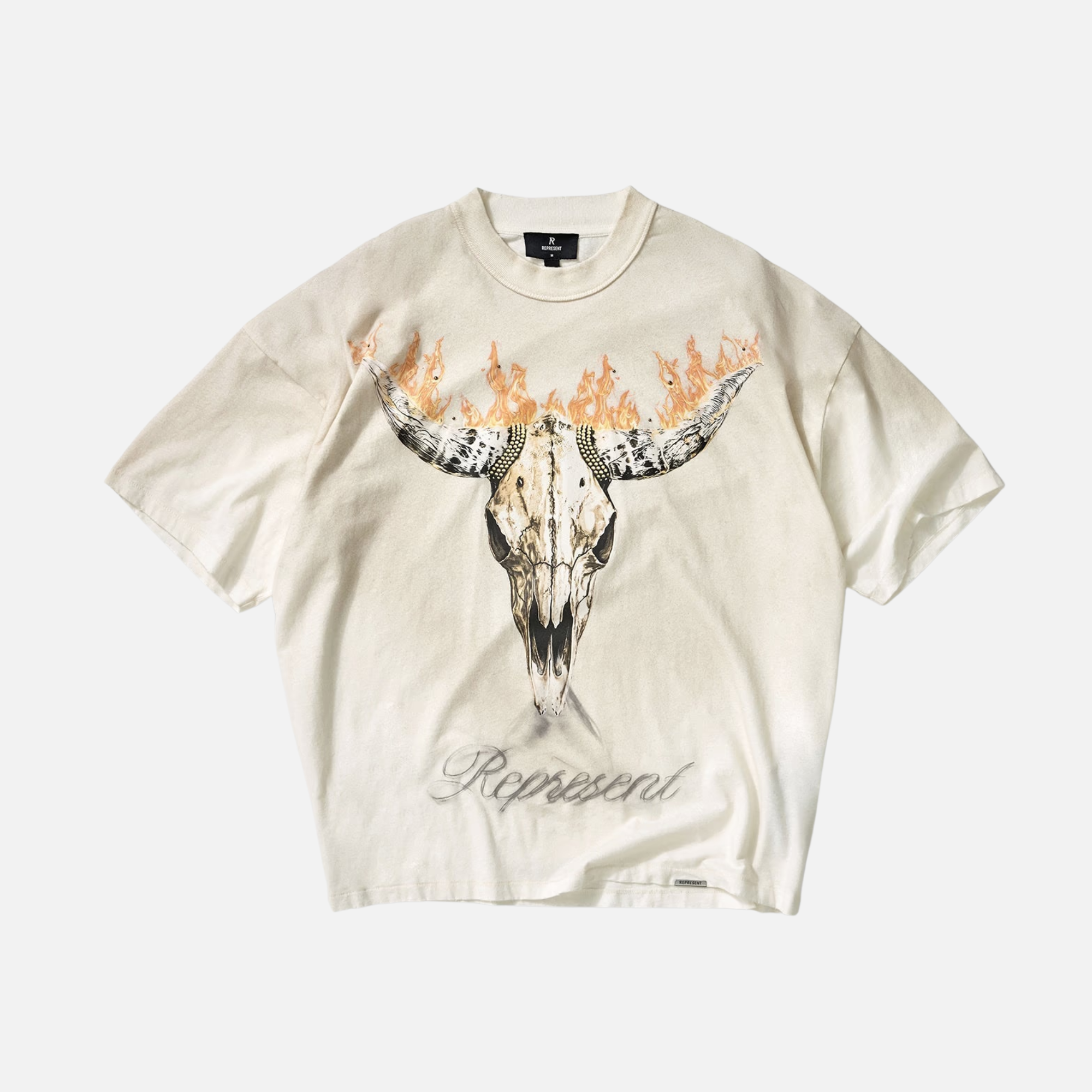 Represent British Cowboys Washed Ecru T-Shirt