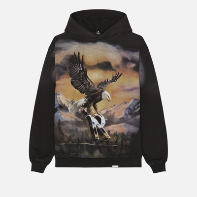 Represent Chrome Flight Stained Black Hoodie