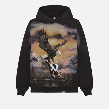 Represent Chrome Flight Stained Black Hoodie