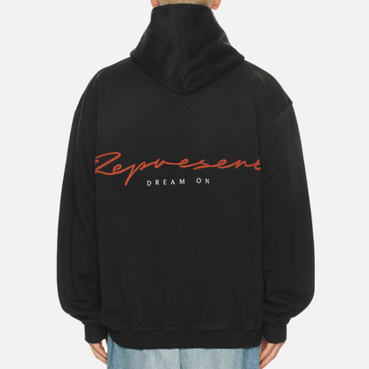 Represent Chrome Flight Stained Black Hoodie
