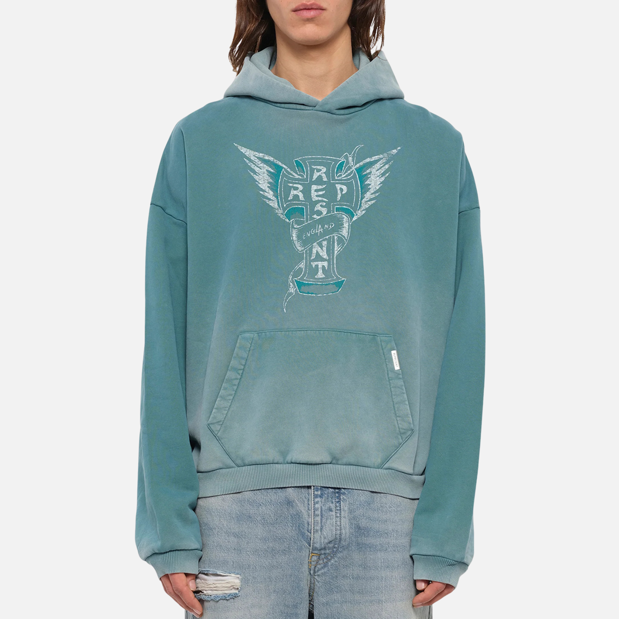 Represent Smoked Teal Westside Hoodie