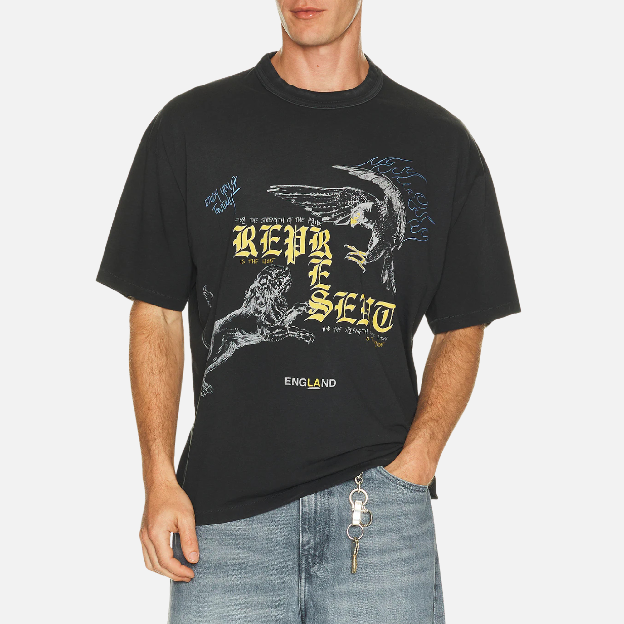 Represent Washed Black Enemy T-Shirt