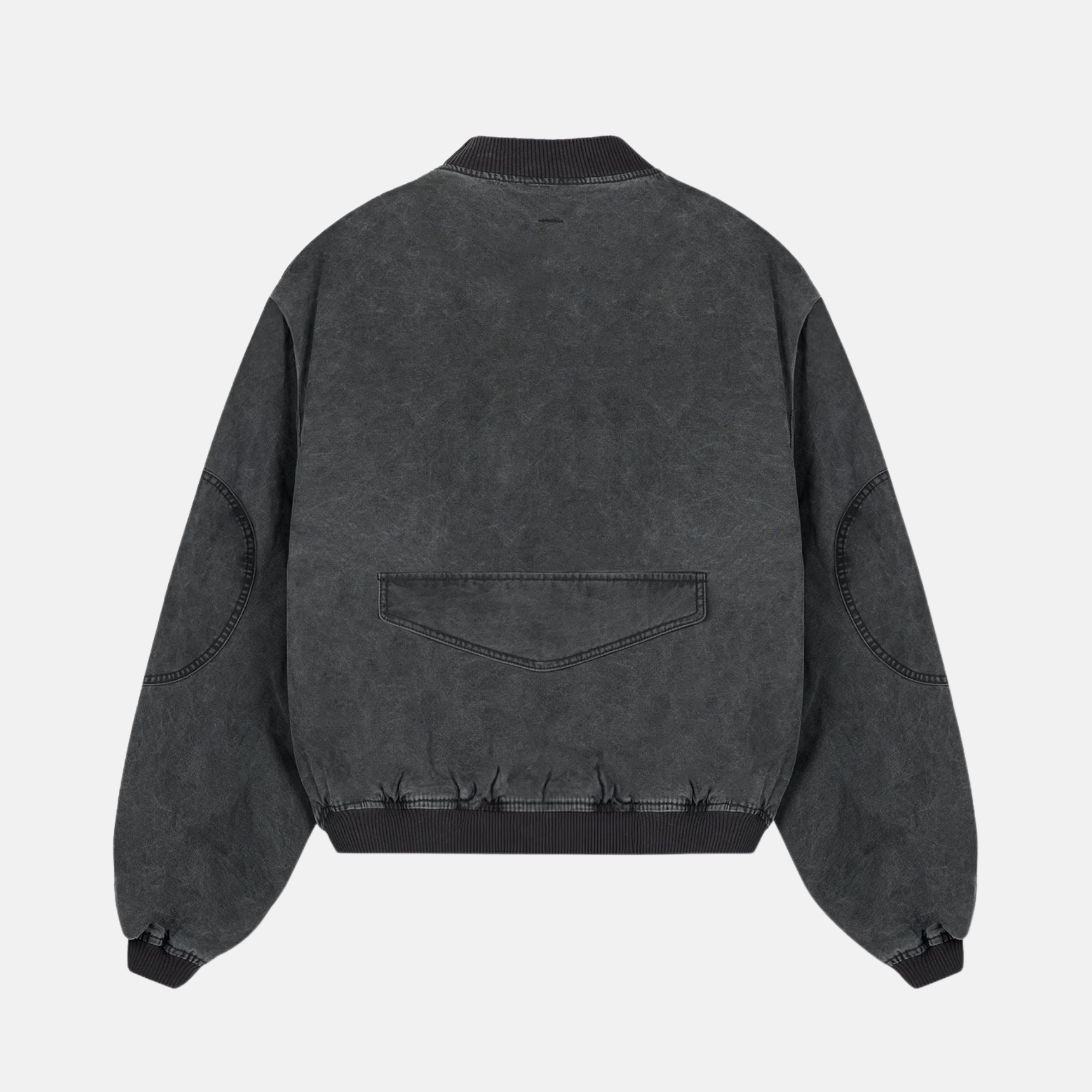 Represent Stained Black Inset Sleeve Bomber Jacket