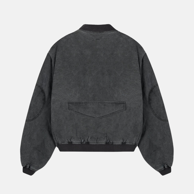 Represent Stained Black Inset Sleeve Bomber Jacket