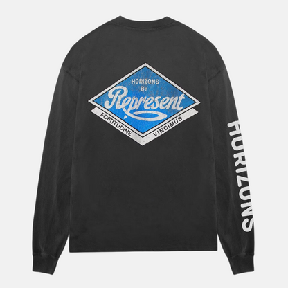 Represent Aged Black Classic Parts Long Sleeve T-Shirt