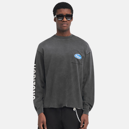 Represent Aged Black Classic Parts Long Sleeve T-Shirt