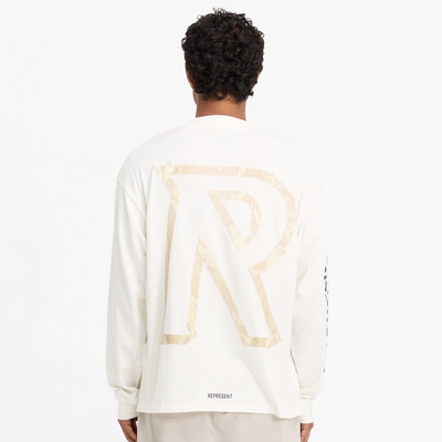 Represent White Masking Tape Initials LS T-Shirt