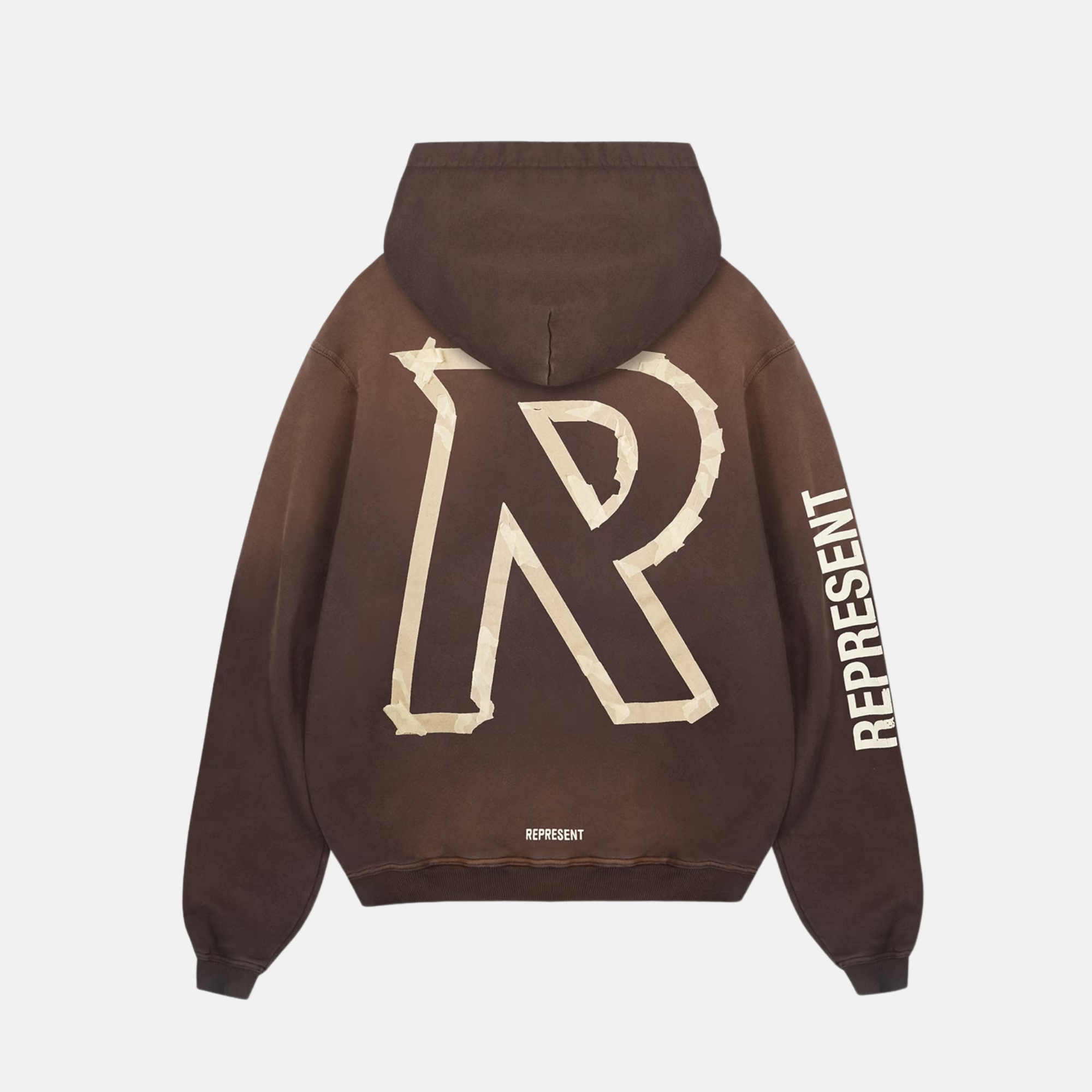 Represent Cedar Brown Masking Tape Initial Hoodie