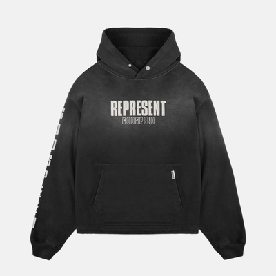 Represent Aged Black Godspeed Hoodie