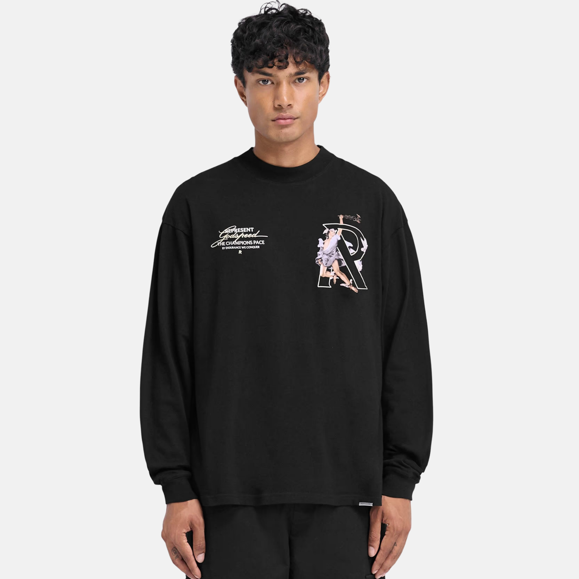 Represent Black Hermes LS T-Shirt