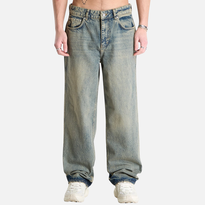 Represent R3 Baggy Denim Blue Cream Jeans