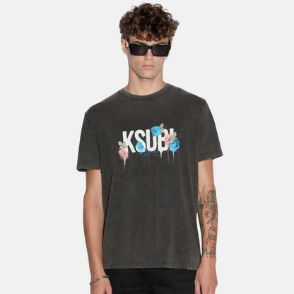 Ksubi Graff Rose Kash Acid Grey T-Shirt