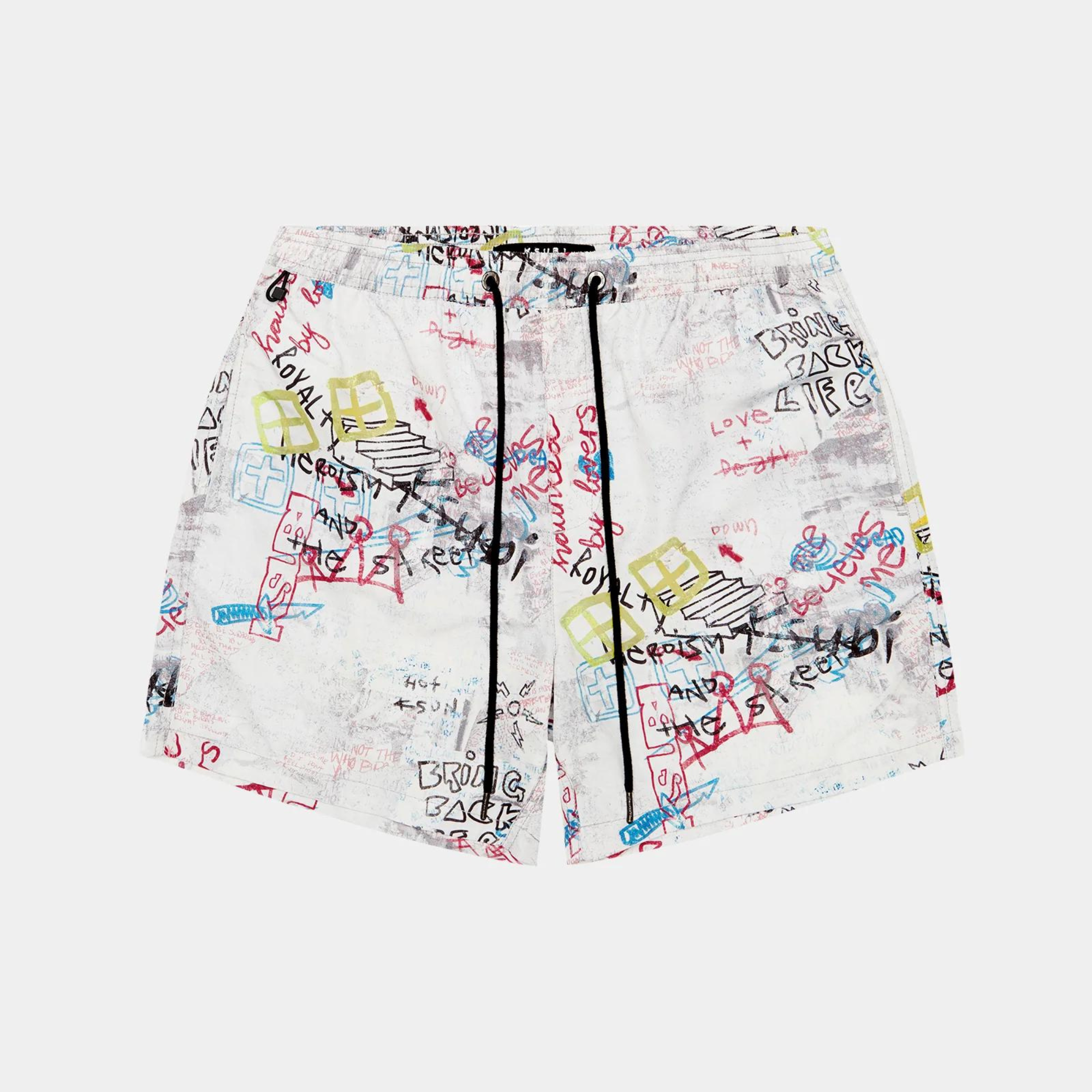 Ksubi White Skrawler Broadshorts