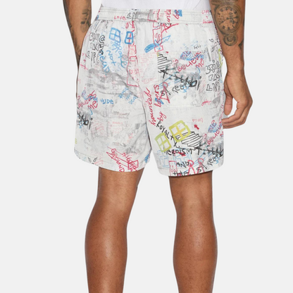 Ksubi White Skrawler Broadshorts