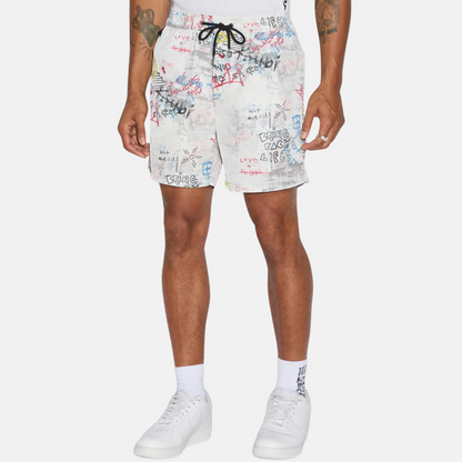 Ksubi White Skrawler Broadshorts