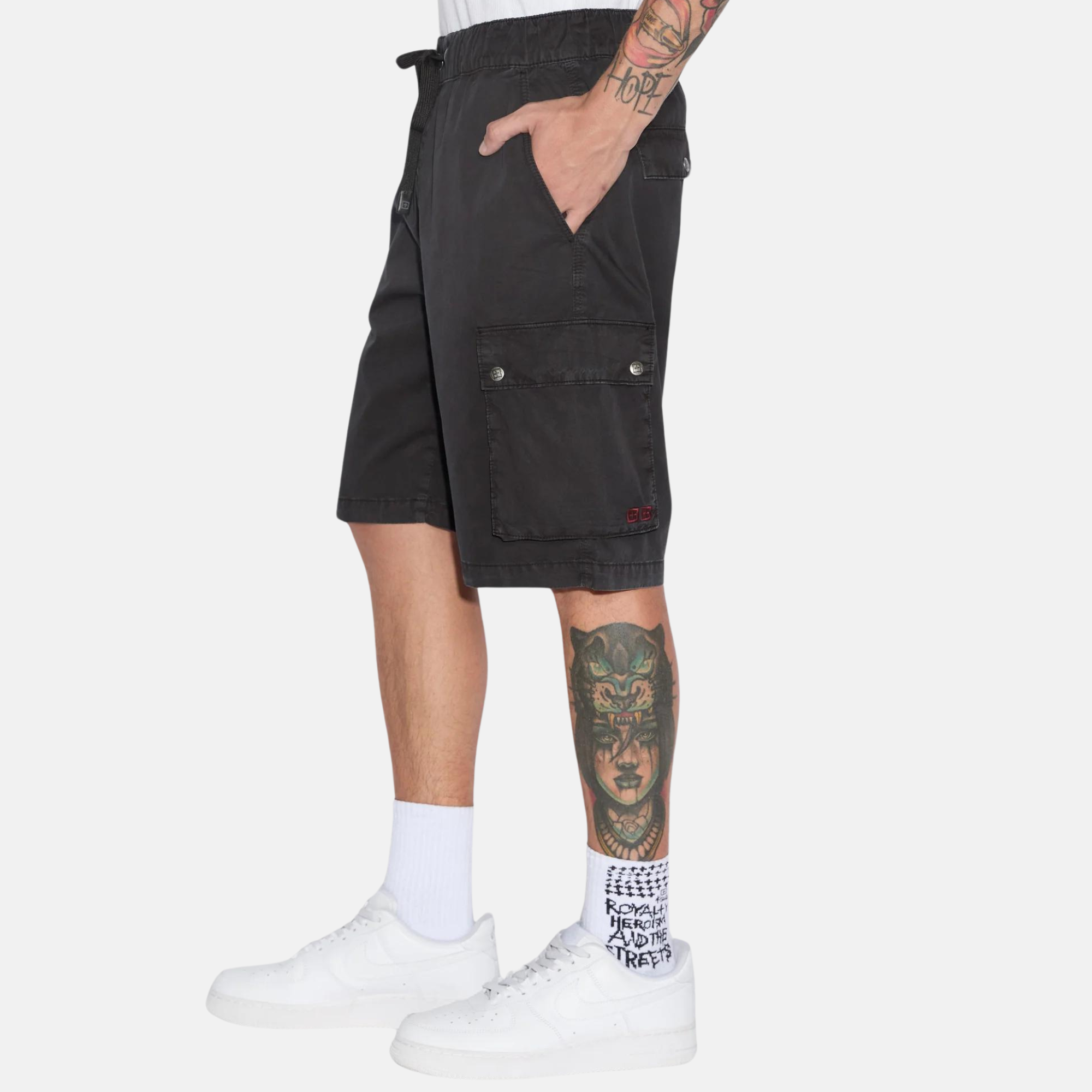 Ksubi Black Krush Cargo Shorts